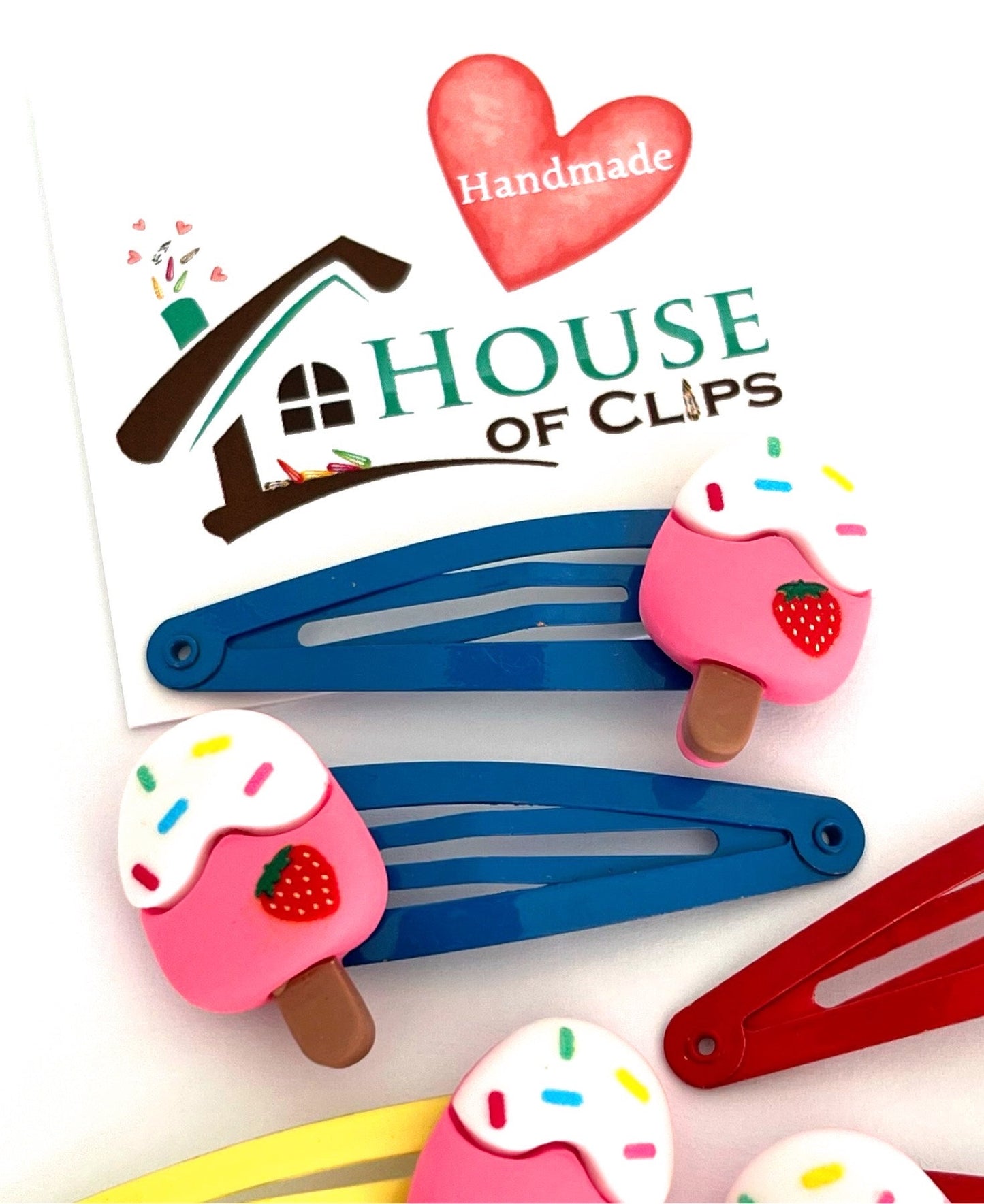 Ice Lolly Hair Clips: Summer Fun Barrettes, Set of 2