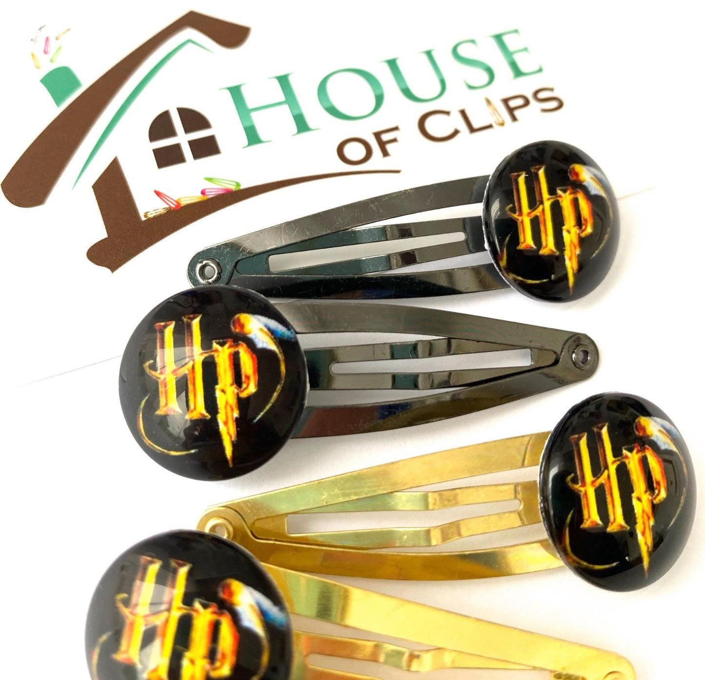 Witch and Wizard Clips x2 - Wizard Hair Clips - Boys and Girls Hair Clips - Harry Potter - Witch Hair Clips - Hermione Granger Gift -