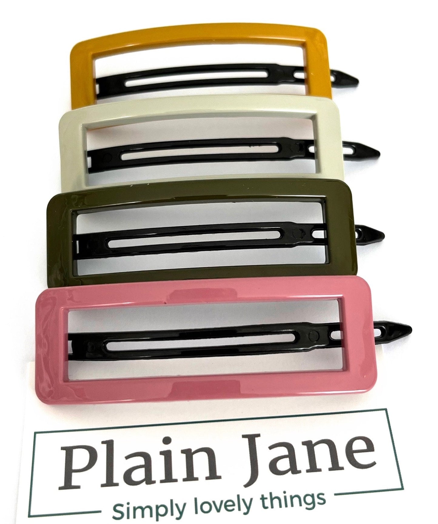 The Feather Light Rectangle by Plain Jane - Ladies Hair Clips - Slide Clip - You Choose Hair Clips - Large Hair Clips - Minimalist Clip -