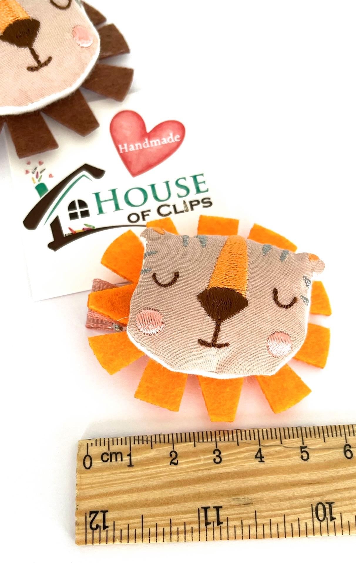 Be A Lion Hair Clips, Lion Hair Slides, Lion Crocodile Clip Barrettes, Handmade Hair Clips, Gift for Niece, Granddaughter, Animal Lover