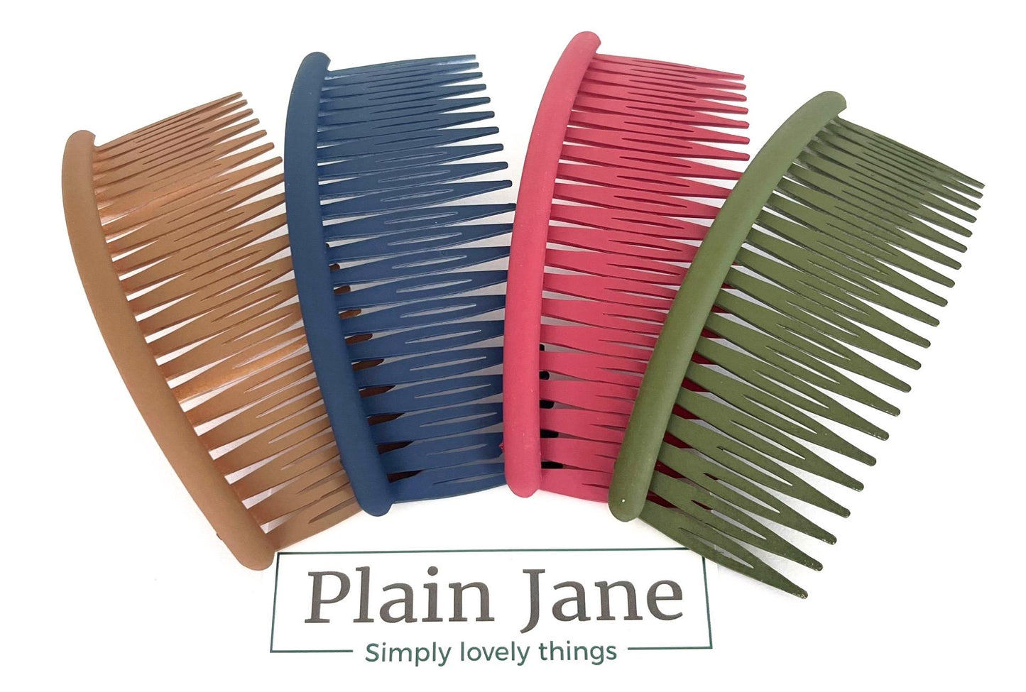 The Only Side Comb You’ll Ever Need | Strong Hold Acrylic Hair Comb | Everyday Styling Essential | Sage, Plum, Blueberry & Coffee