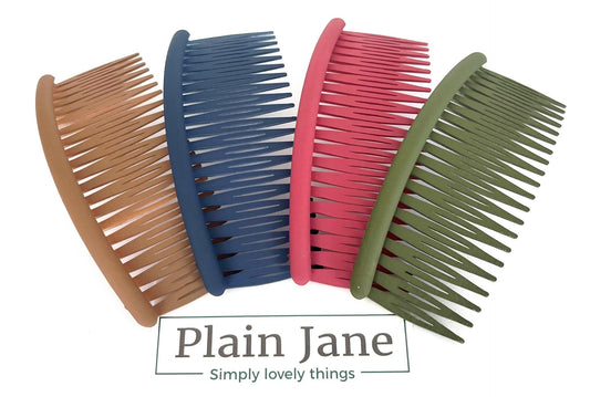 The Only Side Comb You’ll Ever Need | Strong Hold Acrylic Hair Comb | Everyday Styling Essential | Sage, Plum, Blueberry & Coffee
