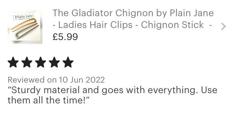 Gold or Silver Gladiator Chignon - Metal Hair Bun Stick