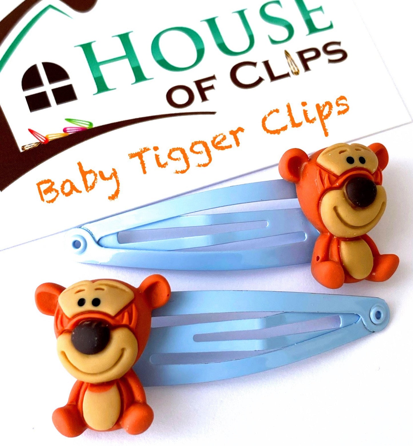 Tigger Hair Clips - Tiger Hair Clips - Baby Tigger Hair Clips - Tigger Barrettes - Disney Snap Clips - Hair ClipsGift - Tigger