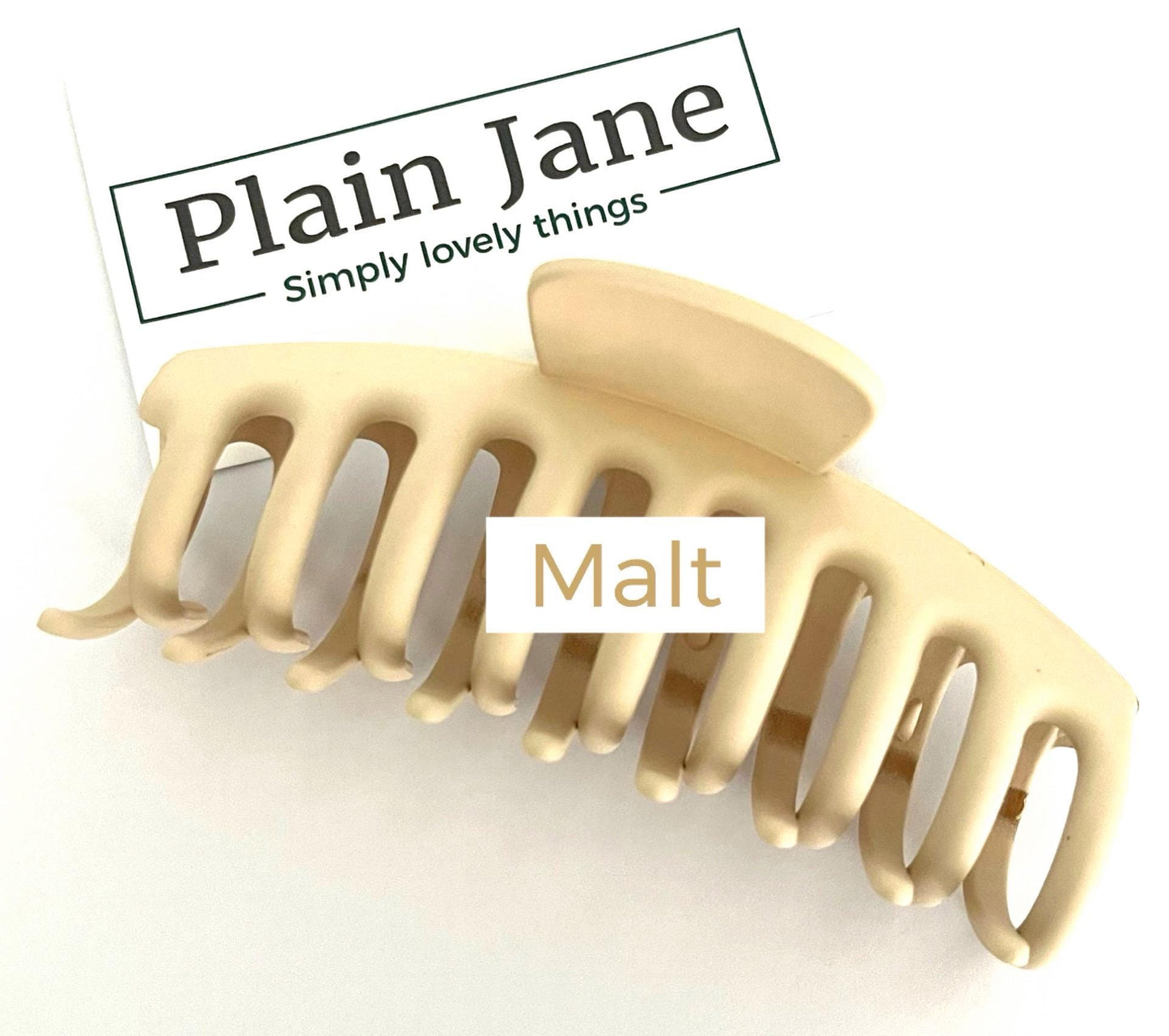 Honeysuckle Hair Claw Reimagined - Plain Jane Clip- Vintage Hair Claw - Resin Plain Hair Clips - Large Strong Hair Claw - Minimalist Claw