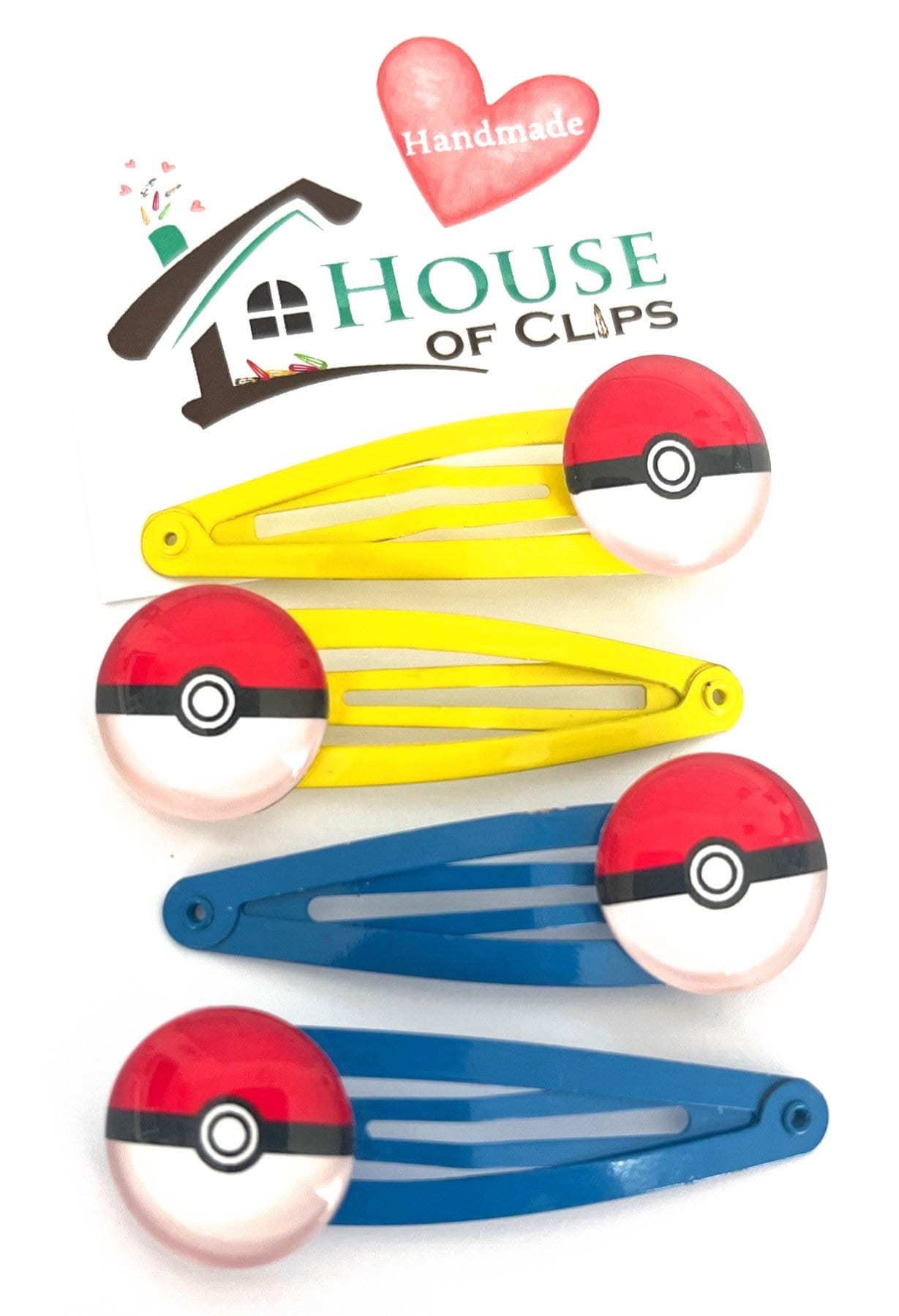 Gaming Hair Clips x2 - Boys Hair Clip - Boys Barrettes - Pokemon Hair Clip - Pikachu Gift - Pokemon Barrettes