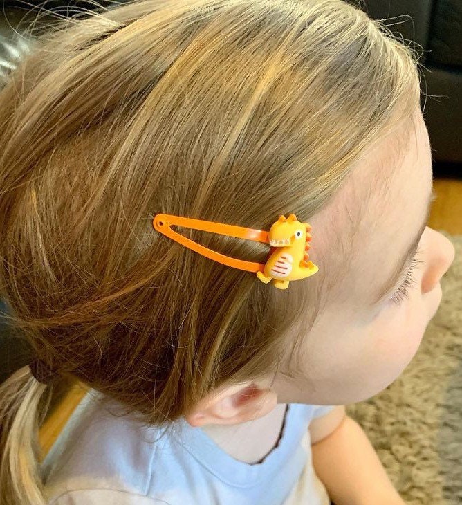Dinosaur Hair Clips: Non Slip Monster Barrettes (Set of 2)
